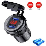 Resim Yaoiler63w Alüminyum Araç Şarj Cihazı Hızlı Şarj Pd Qc3.0 Çift Port Usb C 12v/24v Otomobil Tekne Motosiklet Audistribütör Garantili 