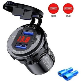 Resim Yaoiler63w Alüminyum Araç Şarj Cihazı Hızlı Şarj Pd Qc3.0 Çift Port Usb C 12v/24v Otomobil Tekne Motosiklet Audistribütör Garantili 
