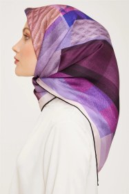 Resim Armine Twill İpek Eşarp 23ka9009 35 Mor 