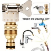 Resim 15-23mm Metal Hortum Musluk Adaptörü - Bahçe Sulama için Dayanıklı Musluk Bağlantısı, Kolay Kurulum, Verimli Su Akışı için Güvenli Dişli Tasarım 