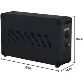 Resim Heatbox Hbb3000f Board 3000 Watt Monofaze Elektrikli Fanlı Isıtıcı Füme 