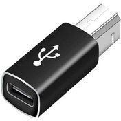 Resim Type c dişi to usb B yazıcı midi ekipmanları için çevirici adaptör mikro usb dişi to mini usb 5P erkek çevirici aparat