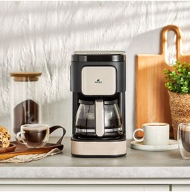 Resim Karaca 2 In 1 Cam Demlikli Filtre Kahve ve Çay Demleme Makinesi 