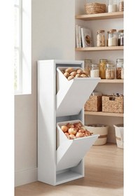 Resim Çok Amaçlı Dolap Mutfak Kiler Dolabı Sebzelik Metal Dolap Ayakkabılık Malzeme Dolabı Beyaz Beyaz 