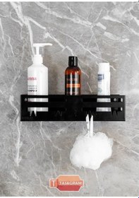 Resim Tasagram Metal Sabunluk Duş İçi Şampuanlık Banyo Rafı Siyah 