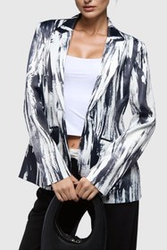 Resim Adin Graffiti Yaka Blazer - M 