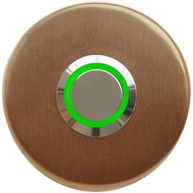 Resim Lockway Z-101aby Bronz Paslanmaz Tek Kontak Zil Butonu Yeşil Led 