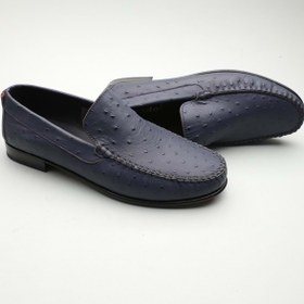 Resim Gondol Erkek Hakiki Deri Klasik Lacivert 40 Ttx.164 