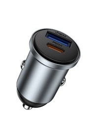 Resim Wiwu Wi-cc030 Nano Lite Type-c + Usb-a Hızlı Şarj Akım Korumalı Araç Şarj Aleti Pd Ve Qc3.0 35w Gri 