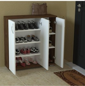 Resim Dekorister Sinem Ayakkabılık Beyaz-Ceviz 