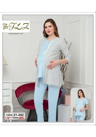 Resim Flz 31-282 Hamile Lohusa 3L Üpijama Sabahlık Takım 