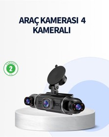 Resim 4 Kameralı Araç İçi Kamera 1080p Gps Takip Wifi Gece Görüşlü 