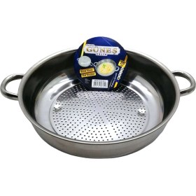 Resim No-1 - 26CM Basık Süzek Metal Süzgeç (4887) Midastech 