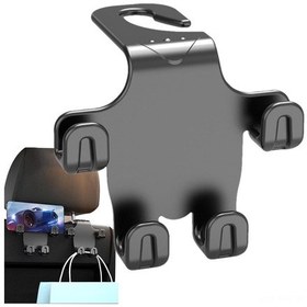 Resim Moveevo Otomobil Arka Koltuk Fonksiyonel Kanca - Çanta, Şemsiye Sabitleyici, 4'lü Çok Amaçlı Abs Araç Aksesuarı, Yıkama Yok Kurulum 