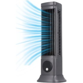 Resim Jialan Yatak Odası Için 10'' Kule Vantilatör, 3 Hızlı Kanatsız 