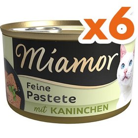 Resim Miamor Pastete Tavşanlı Yetişkin Kedi Konservesi 85 Gr x 6 Adet 