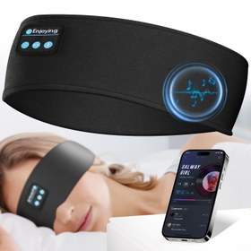Resim Sportif Kafa Bandı Kulaklıklar Kulak Kaplaması ile, Yoga Kafa Bandı Açık Hava Fitness Arama Kulaklıkları, Uyku Kulaklıkları. 