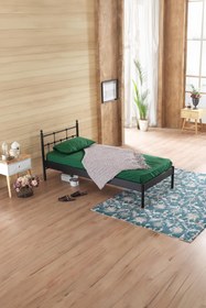 Resim Unimet Lalas-s Tek Kişilik Ferforje Metal Karyola-siyah (AHŞAP LATALI) 