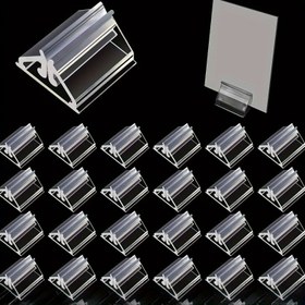 Resim 25 Adet Şeffaf Akrilik Kart Standı - Yüksek Şeffaflık, Dayanıklı ve Hafif, Sağlam Kart Tutucular, Ev Ofis, Etkinlikler, Partiler, Fotoğraf ve Bilgi Gösterimi, Parti Düzeni, Minimalist Tasarım, Hafif Malzeme, Etkinlik Dekoru,Modern Düzenleyici,Yüksek kaliteli plastik,Ofis Profesyonelleri,Etkinlik 