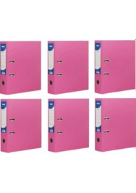 Resim Büro Klasör Geniş Noki Pembe Büro Klasörü Halkalı 6 Adet 