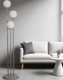 Resim Lumexx JUDY 3 LÜ GRİ BEYAZ CAMLI LAMBADER 