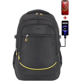 Resim Dada 09 17,3 inç Siyah Laptop Sırt Çantası 60 Litre Usb Typc-E Aparat Darbe Emici Koruma 