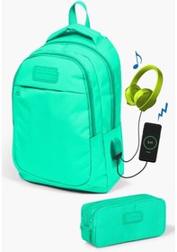 Resim Coral High Kids Su Yeşili Usb'li 2'li Okul Çanta Seti Set0224309 