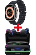 Resim GAMER ® 8 Watch 8 Ultra Akıllı Saat Siyah Watch 2.02 Inc E10 Oyuncu Bluetooth Kulaklık Hediye 
