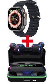 Resim GAMER ® 8 Watch 8 Ultra Akıllı Saat Siyah Watch 2.02 Inc E10 Oyuncu Bluetooth Kulaklık Hediye 
