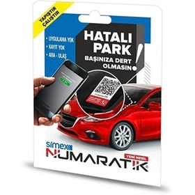 Resim QEM Numaratik Qr Okuyucu Hatalı Park Cam Etiketi Sticker Numaranız Görünmez 
