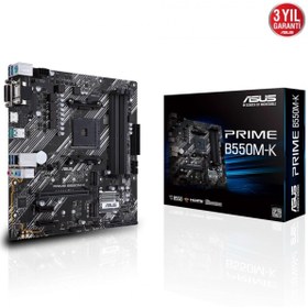 Resim ASUS Prıme B550m-k B550 4xddr4 Vga+hdmı+dvı-d 16x 2xm.2 Am4 Anakart 