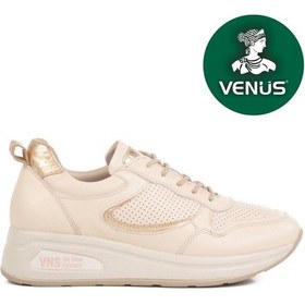 Resim Venüs Jura Hakiki Deri Ortopedik Oxford Kadın Aır-flow Taban Klasik Ayakkabı Bej 