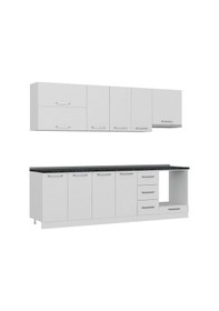 Resim Minar 260 Cm Mutfak Dolabı Beyaz 260-B5 Beyaz 