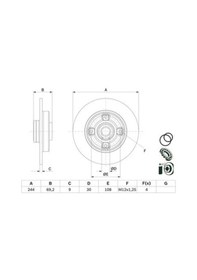 Resim Peugeot 2008 1.5hdı 2018-2025 Bosch Arka Disk Rulmanlı 2 Adet 