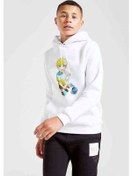 Resim Anime Naruto Uzumaki Baskılı Unisex Çocuk Kapüşonlu Beyaz Sweat Beyaz 
