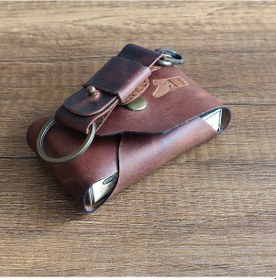 Resim Sumerian Leather Craft Deri Sigara Kılıfı Tarçın 