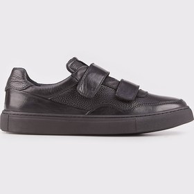 Resim Hakiki Deri Erkek Spor Siyah Ayakkabı - 45 