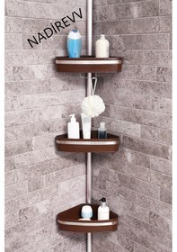 Resim Primanova Fina Yaylı Banyo Köşe Köşelik Kahverengi N39 Çok Renkli 