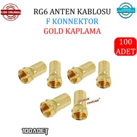 Resim Anten Kablosu Rg 6/U4 F Konnektör Gold 100'lü Paket 