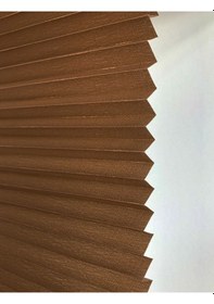 Resim K.rengi 09-05 Plise Perde - Katlanır Cam Balkon Perdesi Kahverengi 