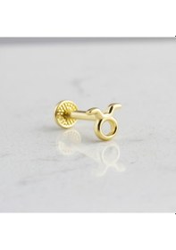 Resim Glorria Altın Boğa Burcu Tragus Piercing Altın 