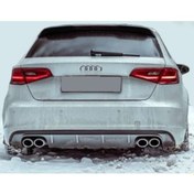 Resim Audi A3 8v Hb 2012 - 2016 S3 Arka Tampon Eki - Difüzör (Plastik) 