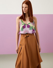 Resim Jus De Pommes Desenli Ince Askılı V Yaka Bluz 