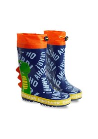 Resim Denokids Renkli Dinozorlar Erkek Çocuk Yağmur Botu Lacivert 