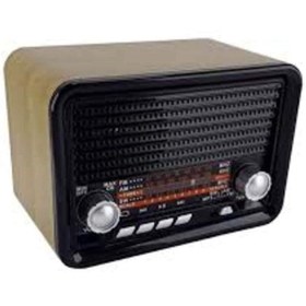 Resim Genel Markalar 2 Yıl Ns-1537bt Şarjlı Nostaljik Radyo Retro Ahşap Mp3 Çalar 14 Cm Kahverengi 