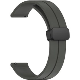 Resim Microsonic Samsung Galaxy Watch 3 41mm Kordon Ribbon Line Koyu Gri 