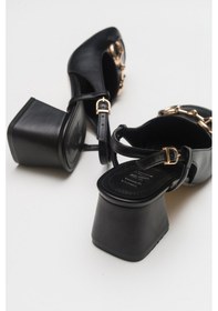 Resim Luvishoes Karol Siyah Kadın Topuklu Ayakkabı Siyah 