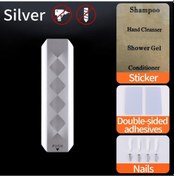 Resim Silver-1-tek/çift/üçlü 350ml Sabunluk Duvara Monte El Dezenfektanı Dispenseri Banyo Ev Tırnak Ücretsiz Banyo Aksesuarları 