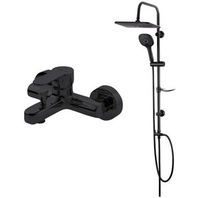 Resim Siyah Banyo Bataryası,bold Duş Ünitesi 971511b-910530b Siyah 