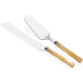 Resim Rivadossi Bamboo Krem Pasta Servis Seti 